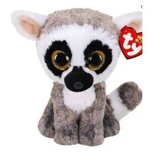 TY Beanie Boos - LINUS the Lemur (Glitter Eyes) (Regular Size - 6 inch) - NWT
